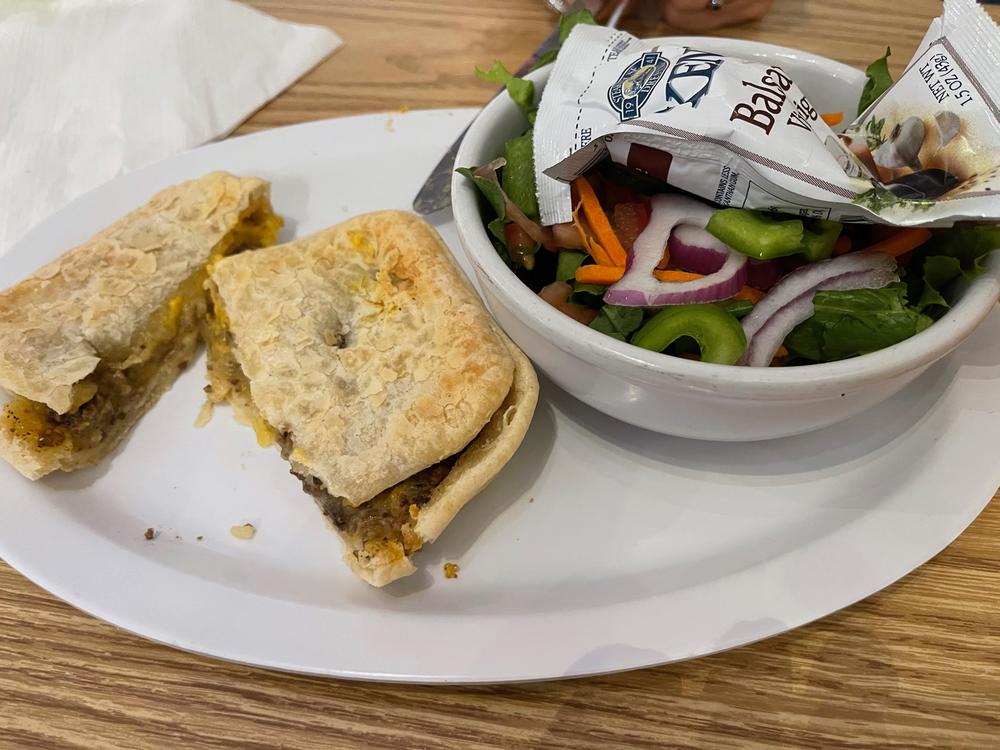 Steak, cheese and onion pie from Australian Bakery Cafe