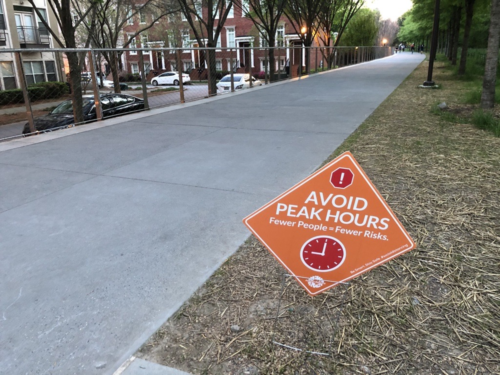 A sign near the beltline.