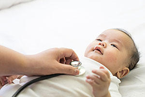 Baby with stethoscope 