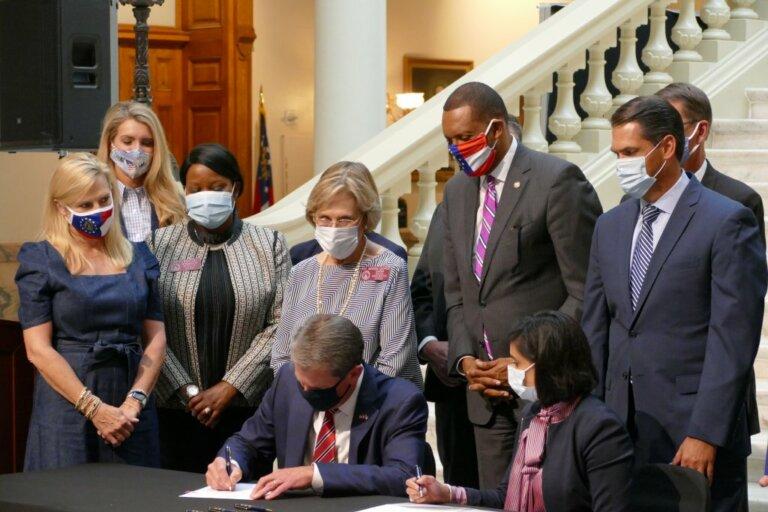 Gov. Brian Kemp’s waiver proposals were approved last fall, which brought former President Donald Trump’s CMS director, Seema Verma, to the state Capitol for a ceremonial signing. Shortly after that, Trump lost his bid for another term. 