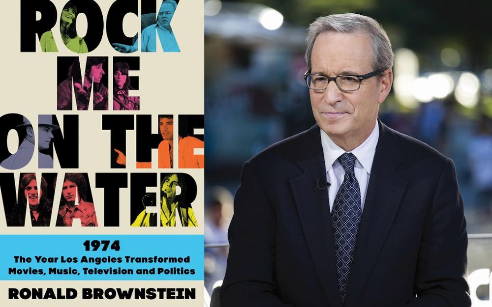 Ronald Brownstein and the cover of his new book, "Rock Me On The Water: 1974 — The Year Los Angeles Transformed Movies, Music, Television and Politics"