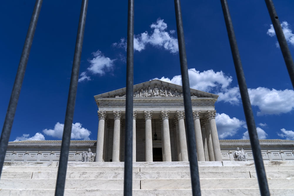 The supreme court in Washington against a Blue sky.