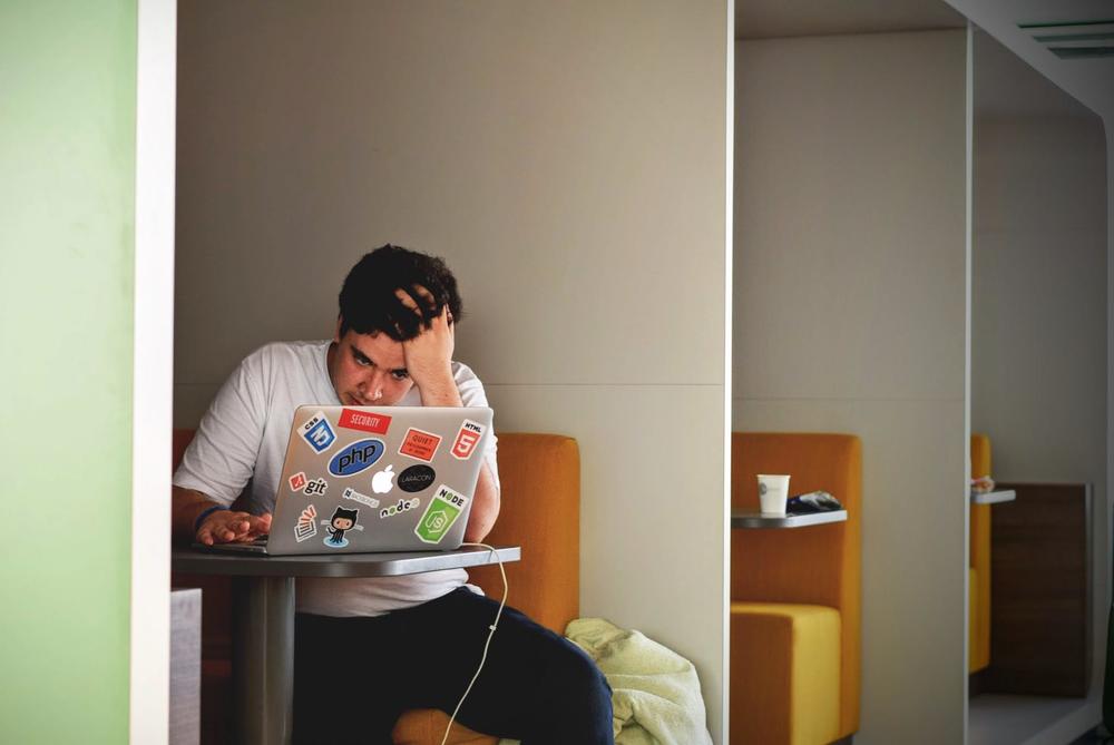 Man on computer