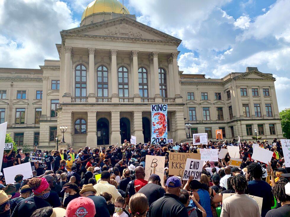 State troopers helped keep order during protests at the state capitol last summer. 