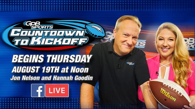 GPB Sports' Jon Nelson and Hannah Goodin featured in a promo for Countdown to Kickoff
