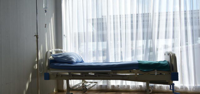 Empty hospital bed