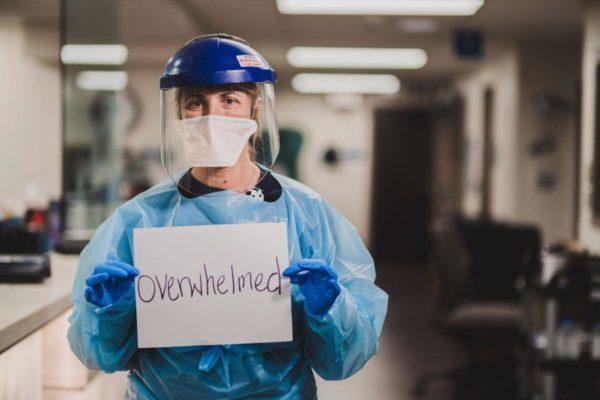 Stacey Leonard, a respiratory therapist at Redmond Regional Medical Center, showed last year what COVID has done to the medical work force. 