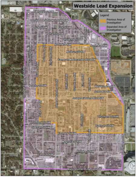 Expanded Westside lead study area 