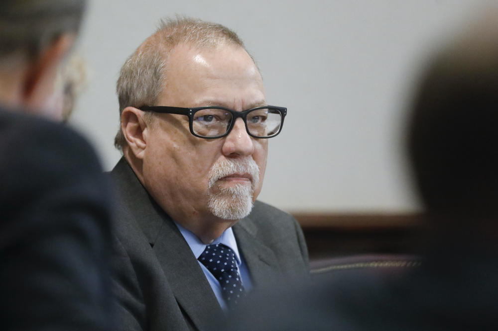Defendant Gregory McMichael looks on during his trial at the Glynn County Courthouse, Friday, Nov. 19, 2021, in Brunswick, Ga.