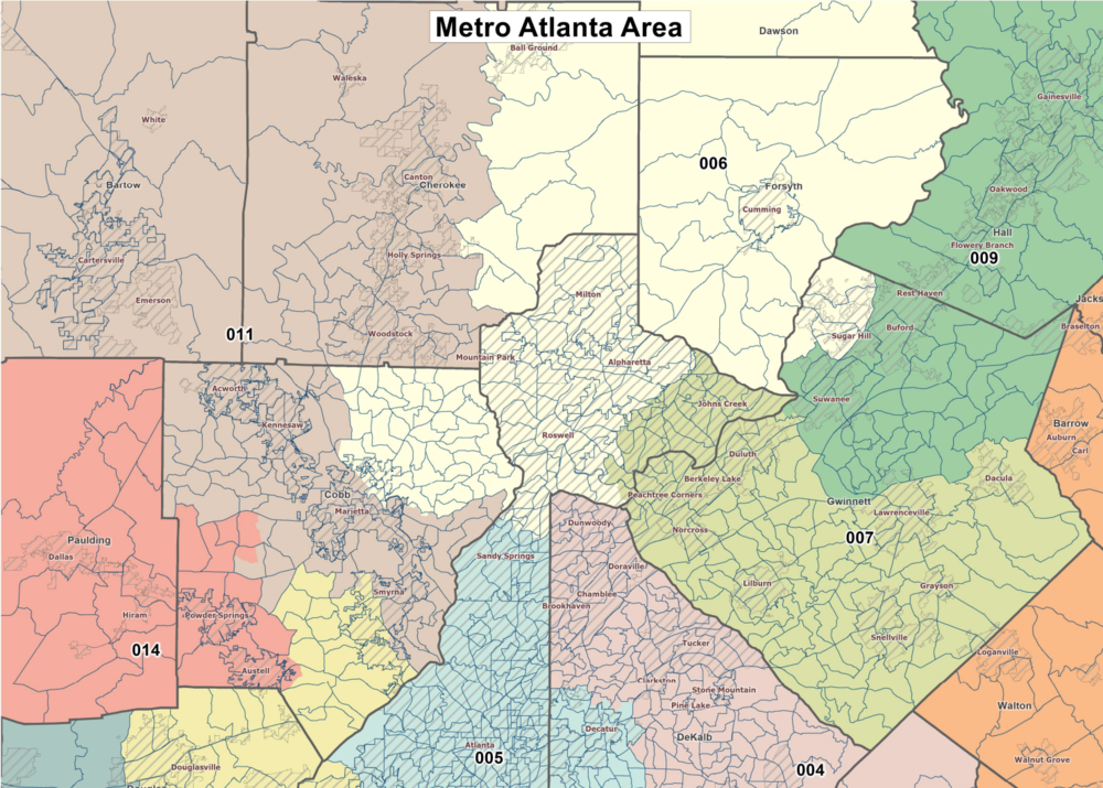 Map of Brookhaven, GA, Georgia