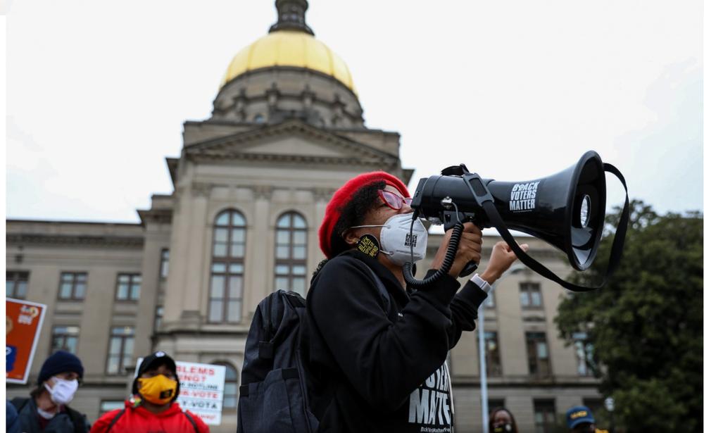 Voting rights protest