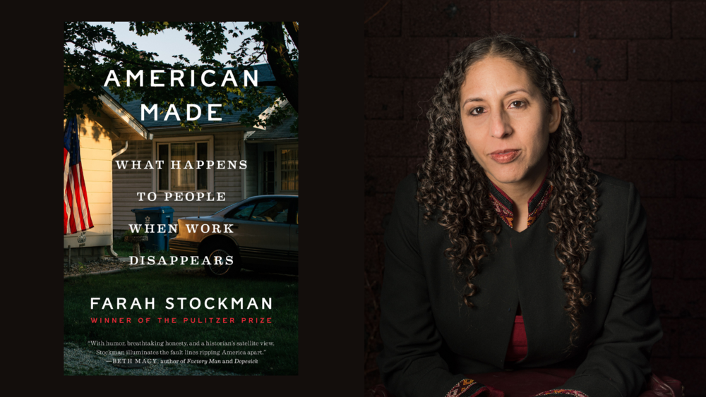 Author Farah Stockman and the cover of her book, "American Made."
