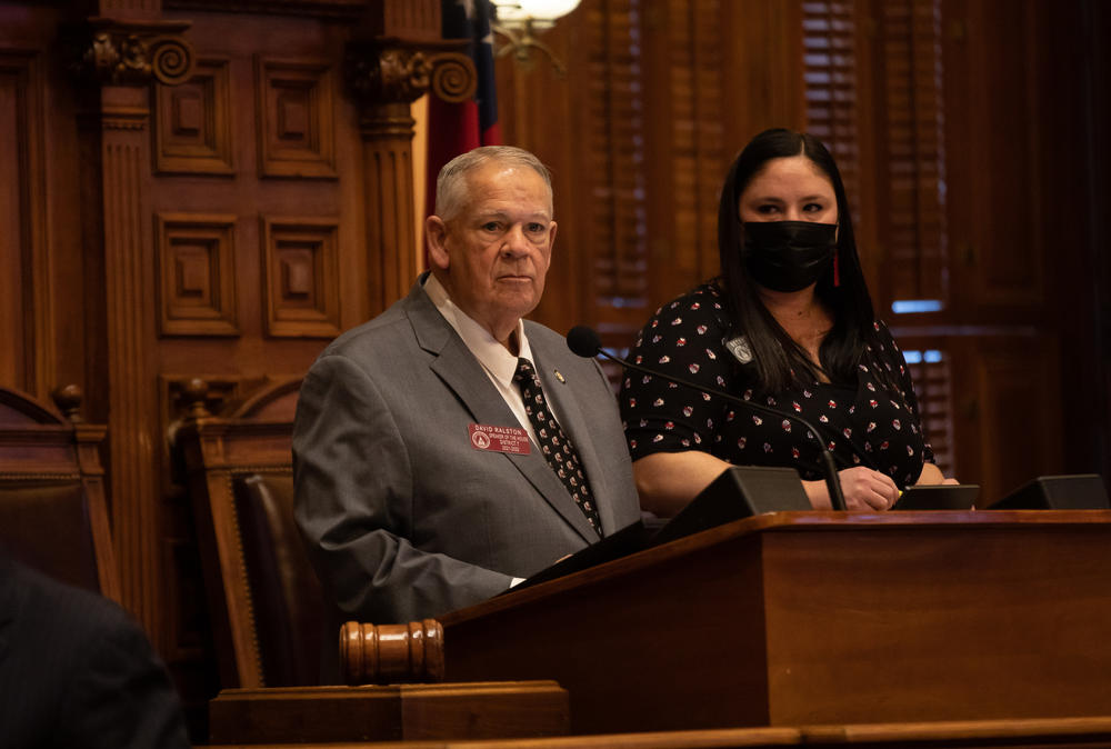 House Speaker David Ralston (R-Blue Ridge) speaks on the first day of the 2022 legislative session.