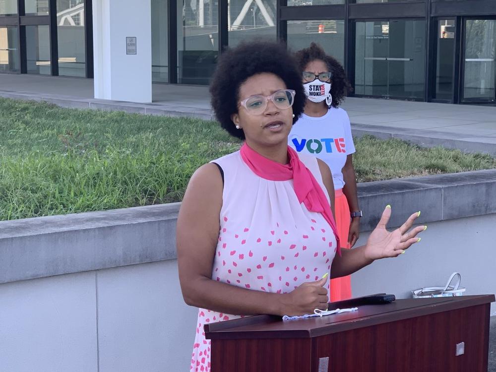 Georgia Conservation Voters Executive Director Brionté McCorkle is one of the plaintiffs seeking to postpone the March qualifying for a Public Service Commission race until after a trial for a lawsuit that argues the current system illegally dilutes Black voting influence.