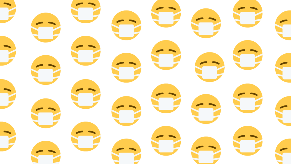 Illustration of mask emojis.