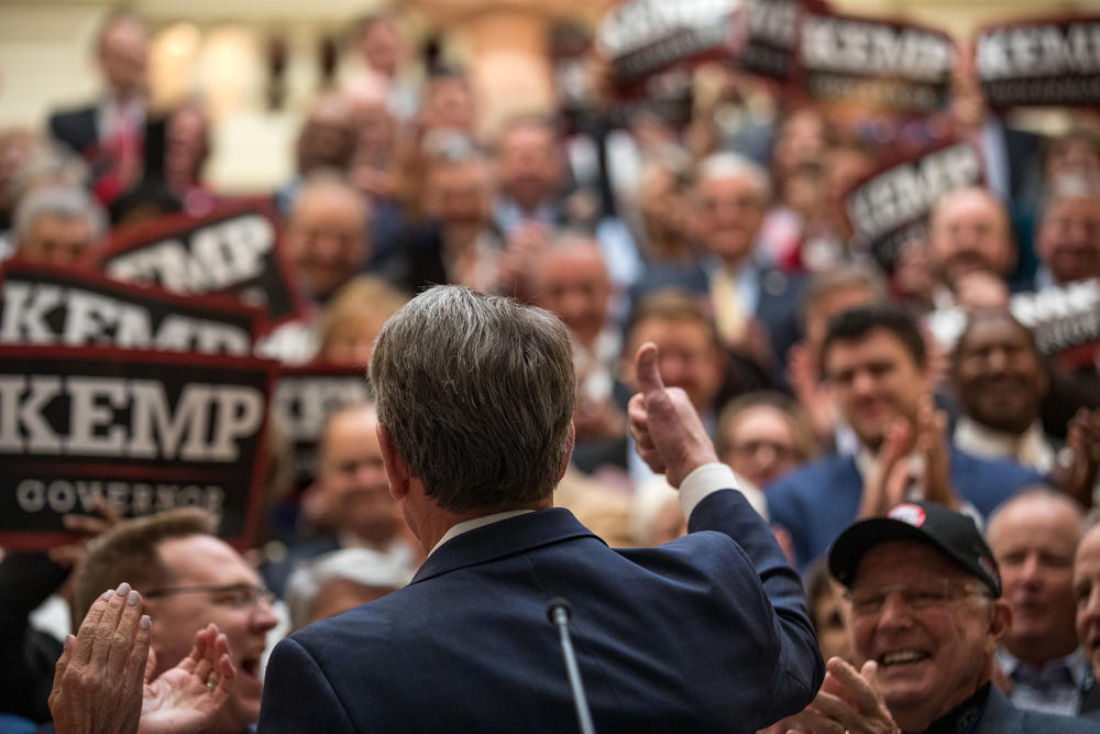 Gov. Brian Kemp faces a stiff primary challenge from former Sen. David Perdue. If he succeeds, the contest against Democrat Stacey Abrams won't be much easier.