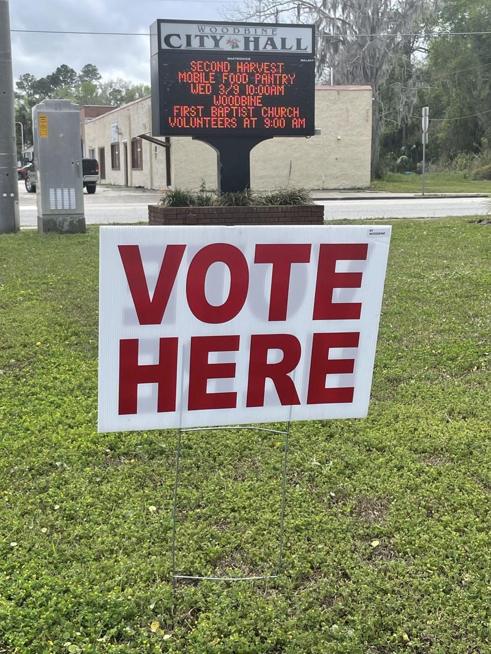 Camden opened 14 polling places, including the Woodbine City Hall.