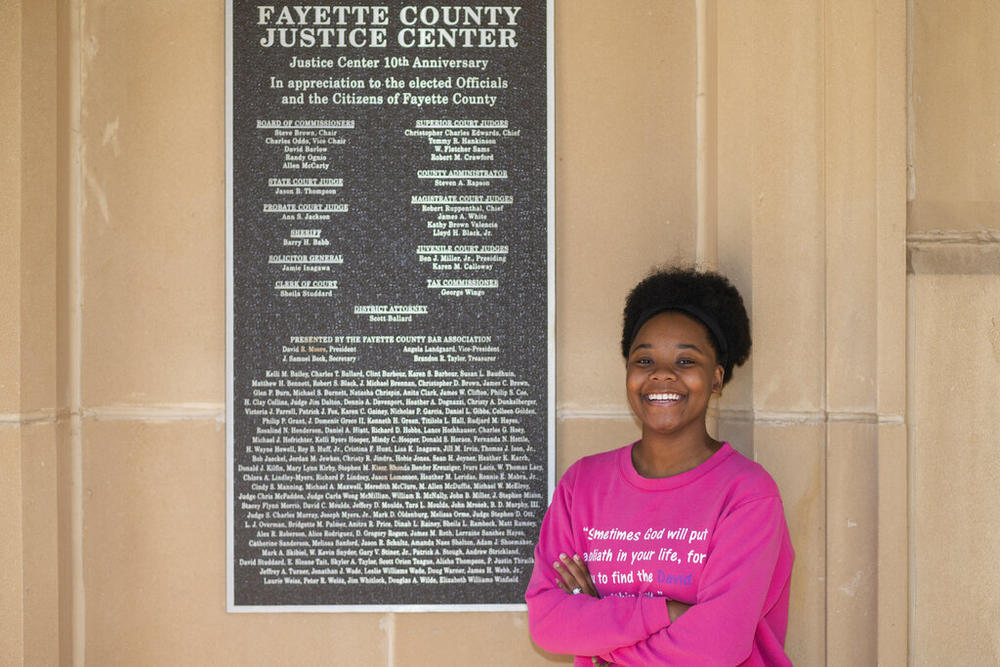 18-year-old Tamara Morgan poses for a portrait in Atlanta on Sunday, March 13, 2022. 