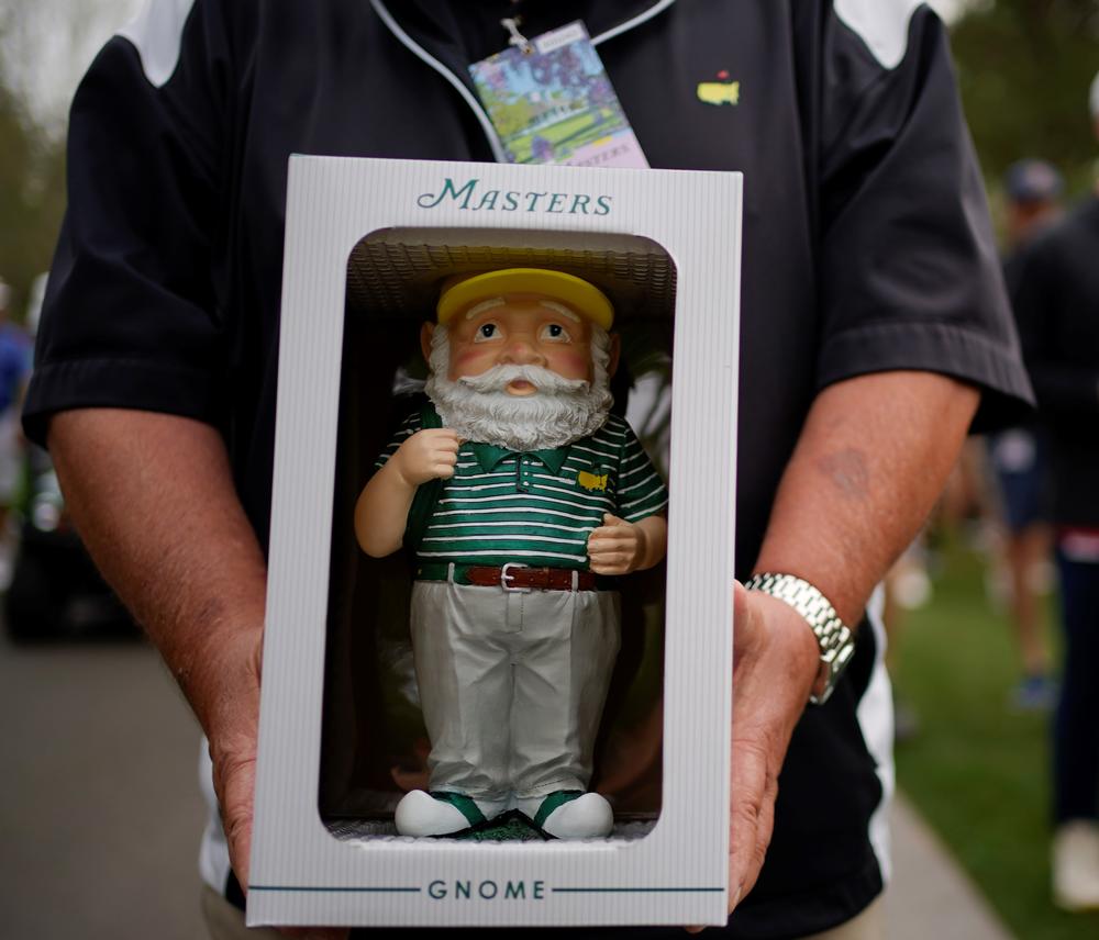 A commemorative gnome from the 2022 Masters.