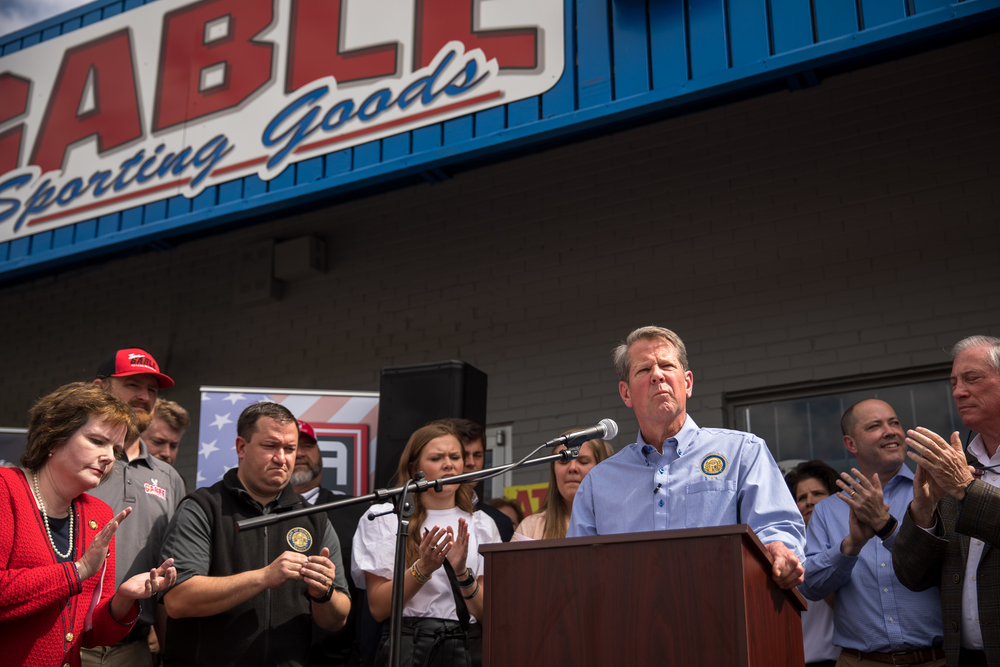 Gov. Brian Kemp signs constitutional carry into law. 