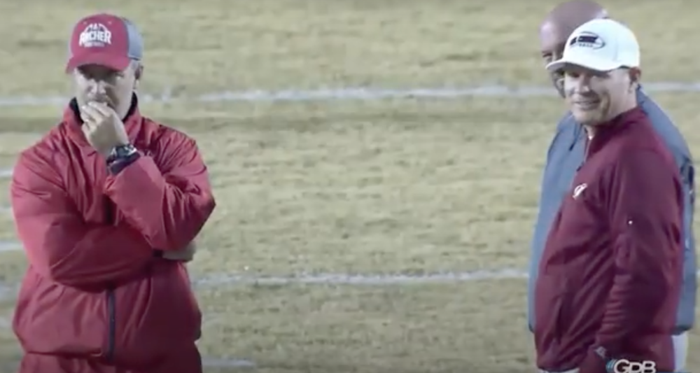 Coaches Andy Dyer and Shannon Jarvis on the sidelines in 2015