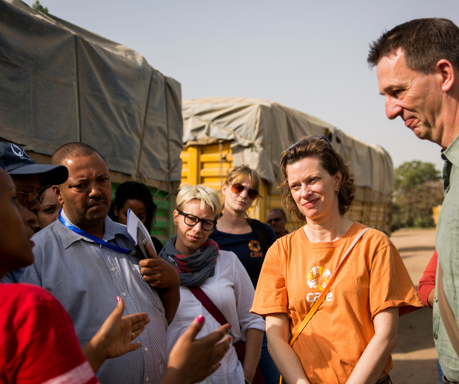 Michelle Nunn (center), is president and CEO of CARE USA.