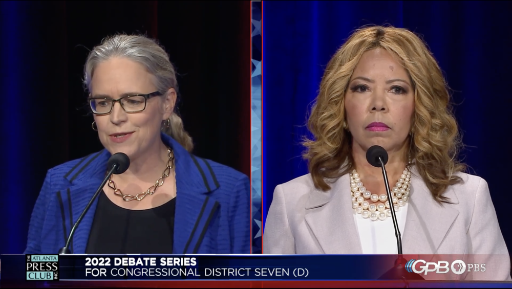 U.S. Reps. Carolyn Bourdeaux and Lucy McBath are running against each other in the 7th District Democratic primary.