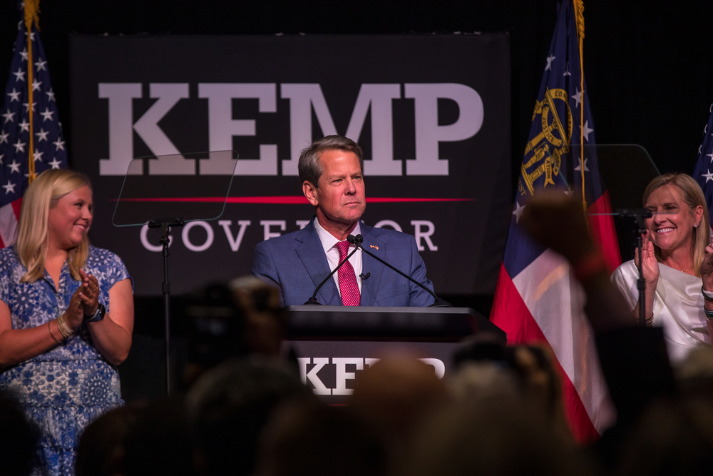 Kemp at his election night party.