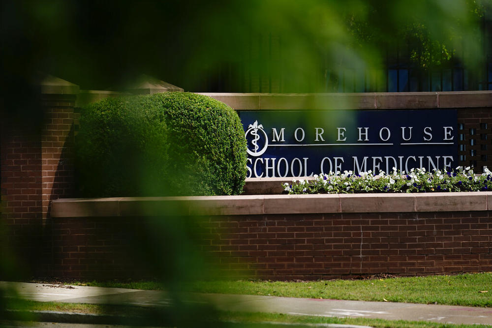 The Morehouse School of Medicine building is seen on Wednesday, May 4, 2022, in Atlanta. A new initiative aimed at increasing the number of Black Americans registered as organ donors and combating disparities among transplant recipients was announced Thursday by a coalition that includes the four medical schools at the nation's historically Black colleges and universities.