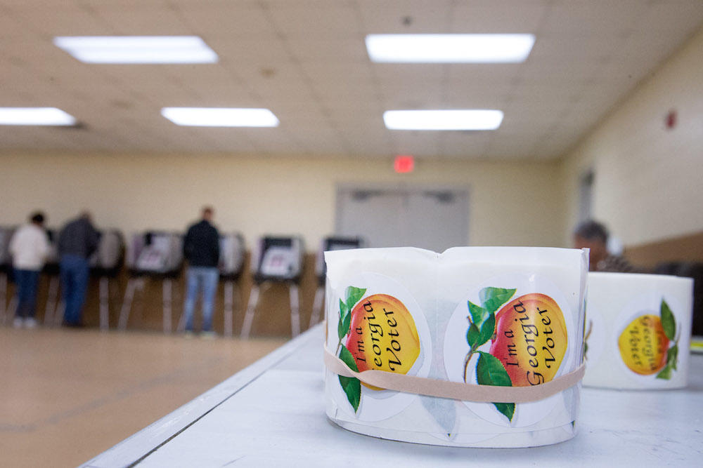 Voters casting ballots in Georgia