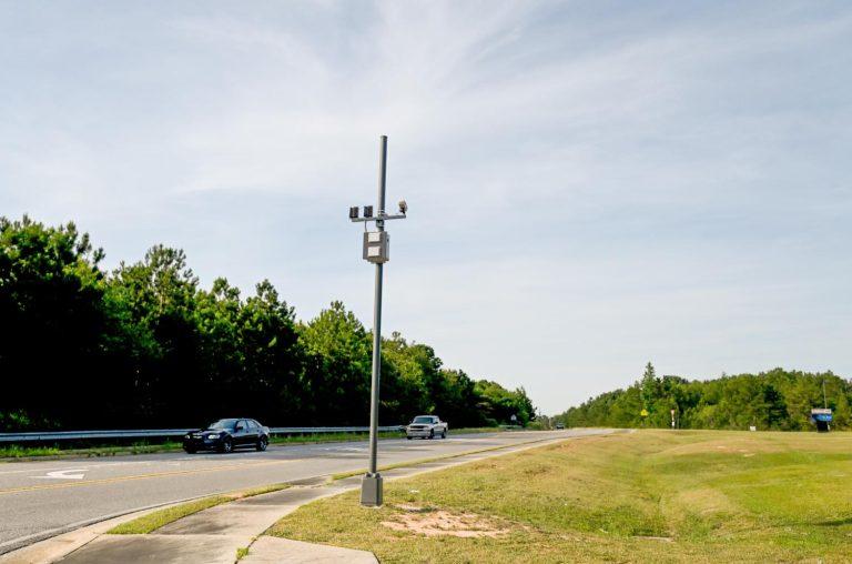 An automated traffic enforcement camera outside Rutland High School is set to be activated when school starts back this fall. 