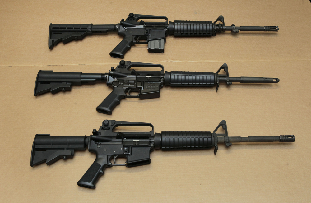 Three AR-15 rifles 