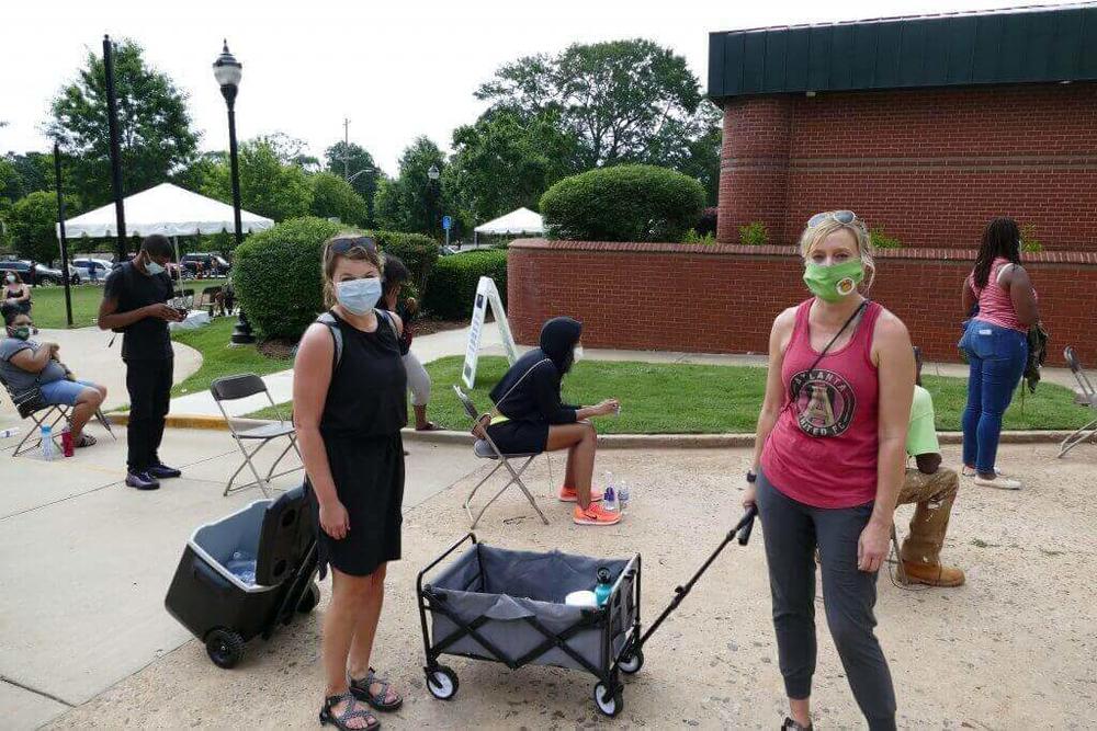 During the 2020 election primary voters often waited for hours to cast ballots and volunteers often donated water and snacks to encourage people to stay in line. 