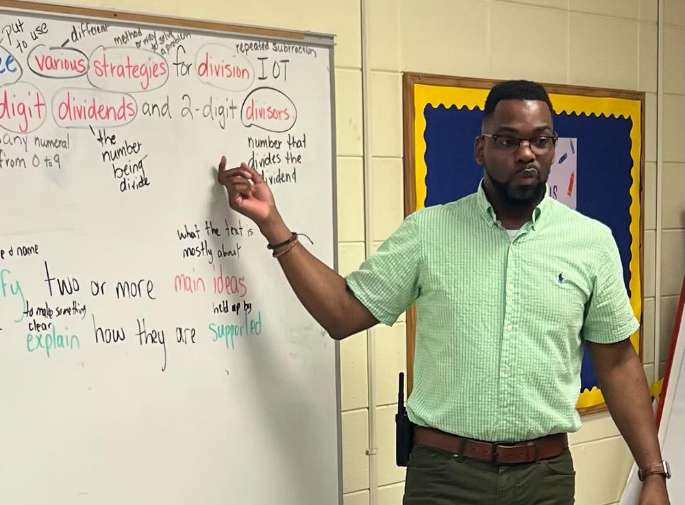 Daerzio Harris is a fifth grade math and science teacher at Jeffersonville Elementary School in central Georgia.