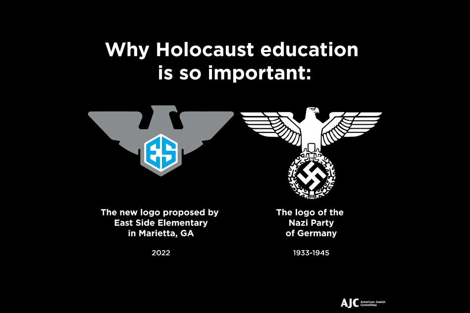 In a tweet, the American Jewish Committee stated that “Regardless of intent, @CobbSchools should have realized that the new logo for East Side Elementary bears a striking and uncomfortable resemblance to the Nazi eagle. This only clarifies the urgent need for comprehensive Holocaust education at all levels.”