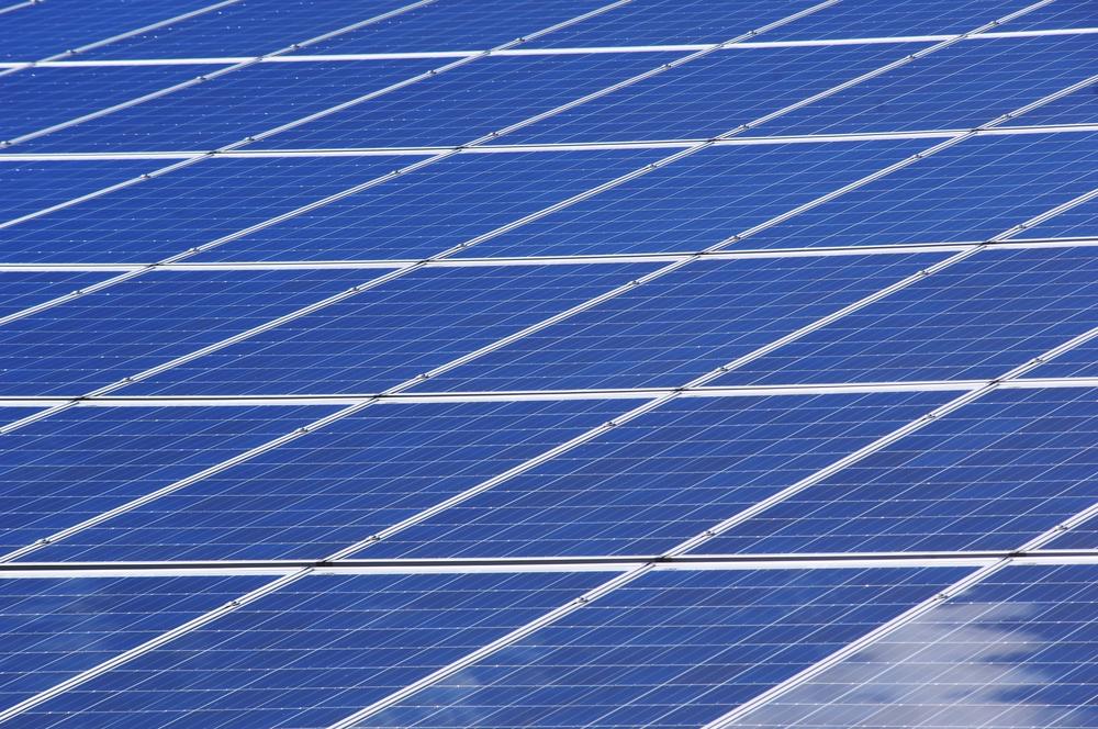 A generic photo of solar panels. (close-up)