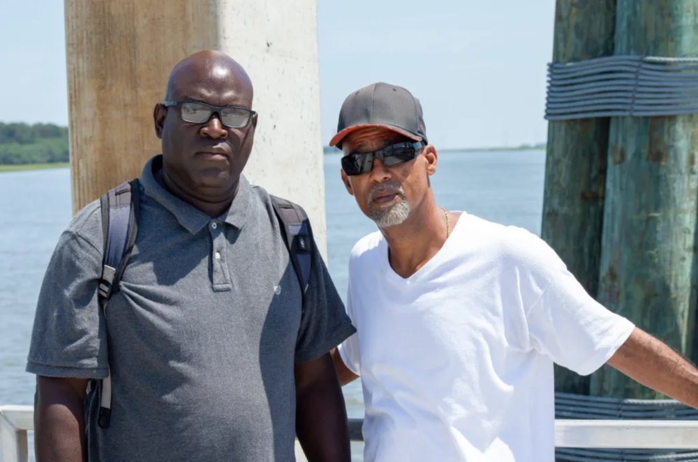 Natives of Sapelo Island, JR Grovner, left, Reginald Hall, right.