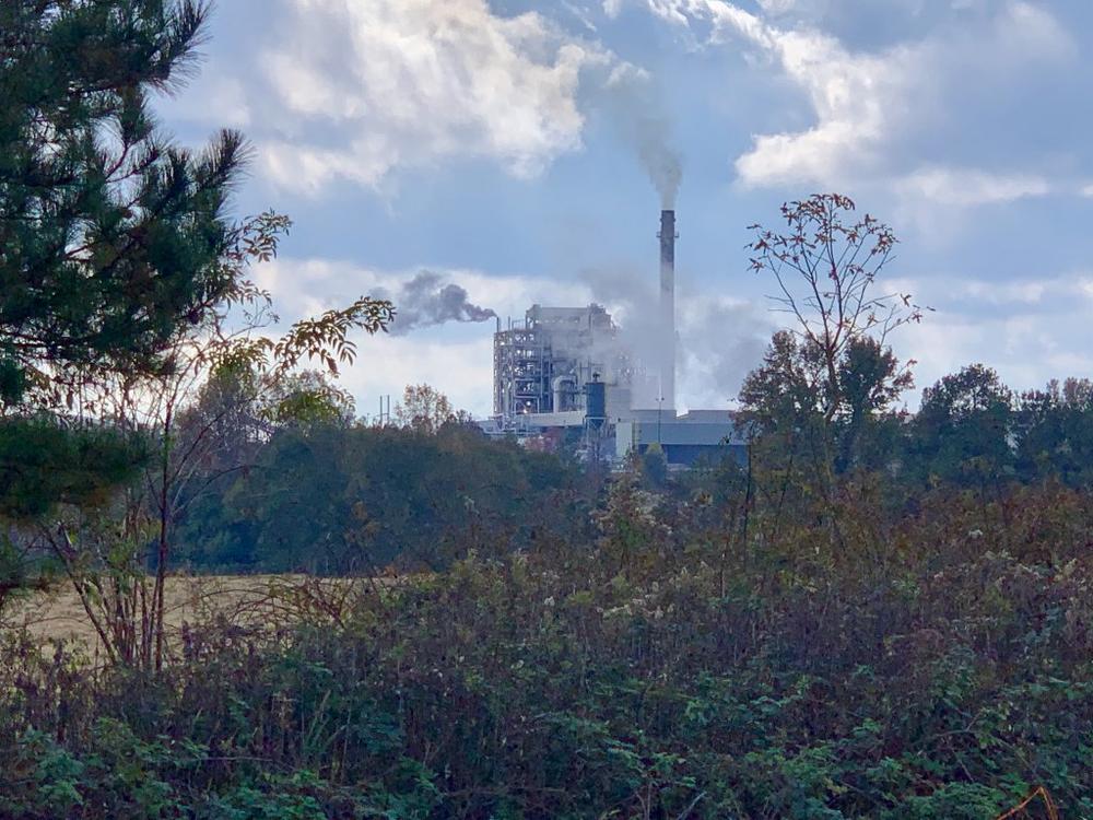 Exhaust from Georgia Renewable Power’s wood-burning biomass plant in Madison County prompted state legislators to pass a law in 2021 against burning railroad ties to generate electricity.