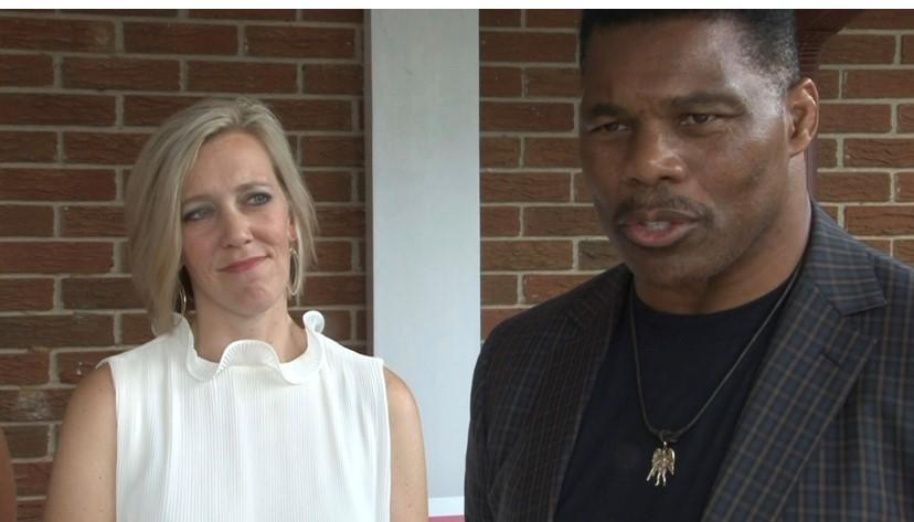 Herschel Walker at a campaign event in Wrightsville, August 19, 2022.