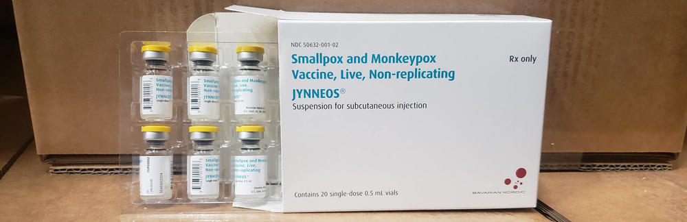 box and vials of Jynneos vaccine
