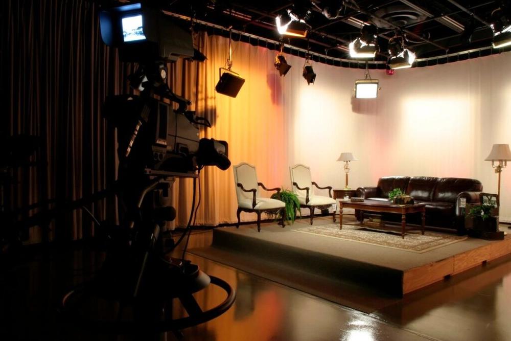 Talk show set