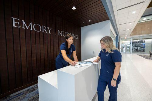 Nursing students in the new The Nell Hodgson Woodruff School of Nursing 