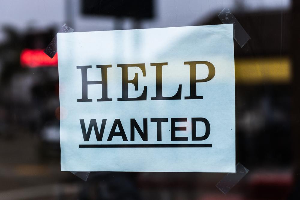 "Help Wanted" sign
