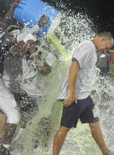 Portal coach doused
