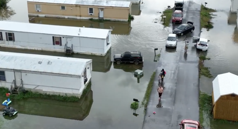 This is a screenshot of drone video captured in Summerville, Georgia that shows some of the damage to the community. Gov. Brian Kemp declared a State of Emergency in Chattooga and Floyd Counties over the Labor Day weekend.