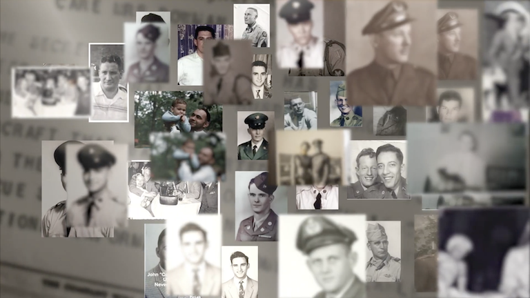 A collage of photos of men in uniform.