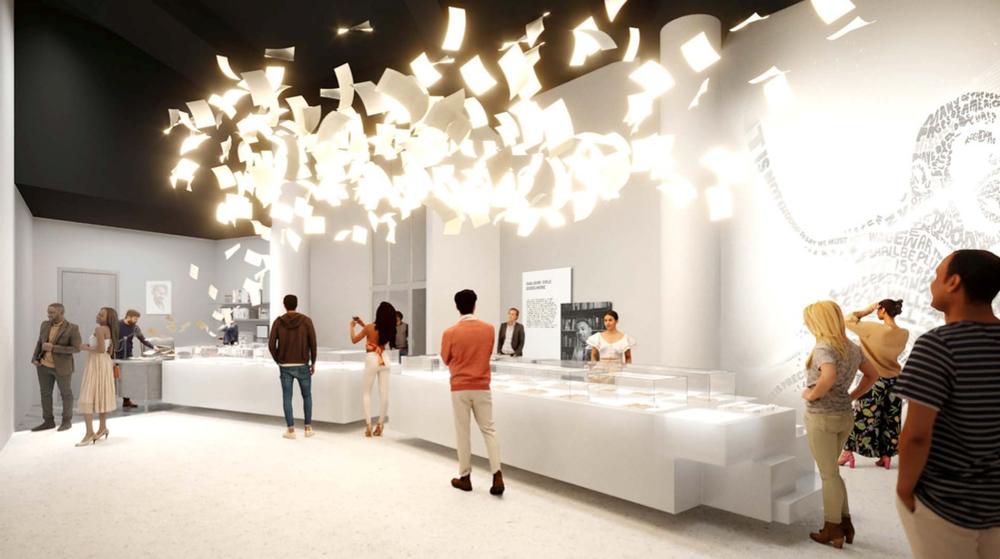 An artist's rendering shows what the museum plans for the Morehouse College Martin Luther King, Jr. Collection at the National Center for Civil and Human Rights.