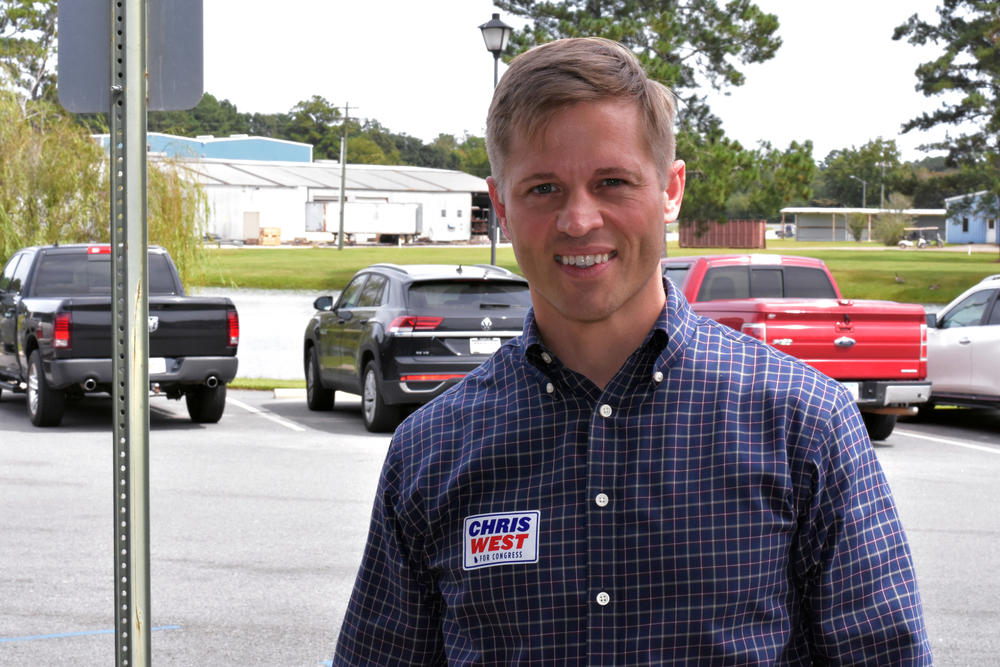 Republican Chris West is trying to appeal to farmers and disaffected Black voters in his quest to unseat his Democratic opponent.