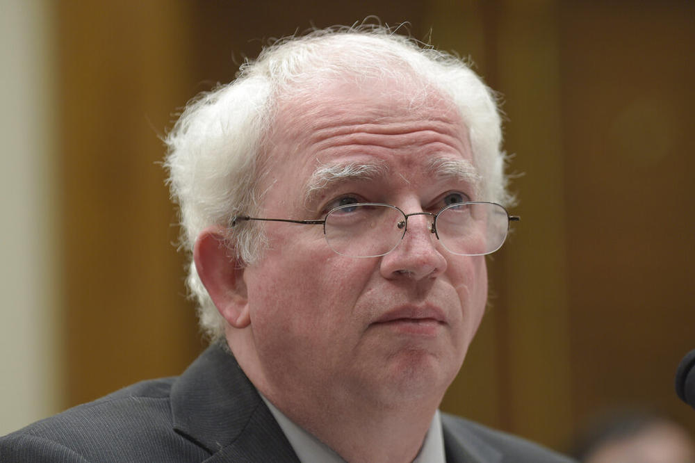 Chapman School of Law professor John Eastman testifies during a House Justice subcommittee on Capitol Hill in Washington, March 16, 2017. A federal judge says that former President Donald Trump signed legal documents after the 2020 election that included voter fraud claims he knew were inaccurate. U.S. District Court Judge David Carter has written in an 18-page opinion that emails between Trump and his adviser John Eastman show efforts to submit false claims in federal court for the purpose of delaying the 