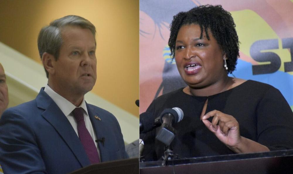 Incumbent Republican Gov. Brian Kemp (left) and Democrat Stacey Abrams (right)